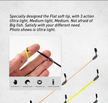 Winter fishing rod soft tip 50cm Ice fishing rod with Flat tip high quality Fiber Glass